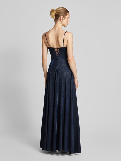 Luxuar Abendkleid mit gelegten Falten Dunkelblau 5