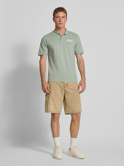 Jack & Jones Regular Fit Poloshirt mit Knopfleiste Modell 'MAKOTO' Gruen 1