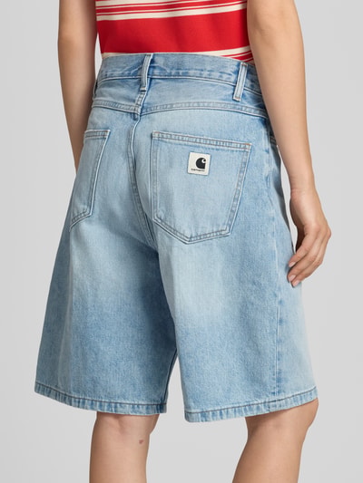 Carhartt Work In Progress Loose fit korte jeans in 5-pocketmodel model 'Brandon' Lichtblauw - 3
