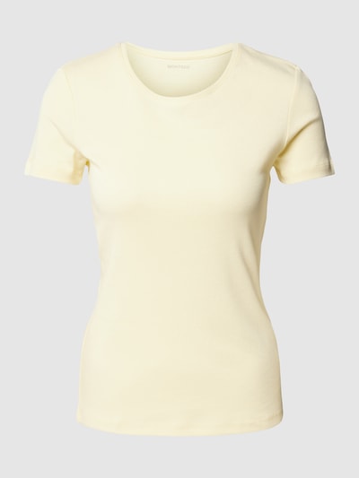 Montego T-shirt met ronde hals Lichtgeel - 2