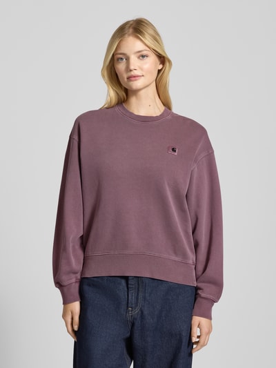 Carhartt Work In Progress Oversized Sweatshirt mit gerippten Abschlüssen Modell 'NELSON' Altrosa 4