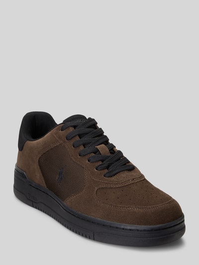 Polo Ralph Lauren Sneakersy z naturalnej skóry welurowej model 'MASTERS' Ciemnobrązowy 1