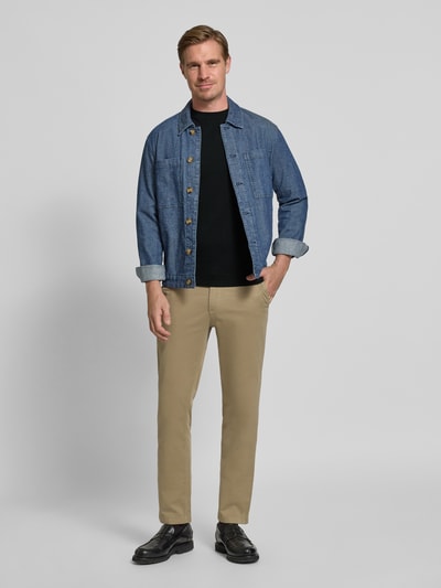 SELECTED HOMME Regular fit gebreide pullover van puur katoen, model 'RAVI' Zwart - 1