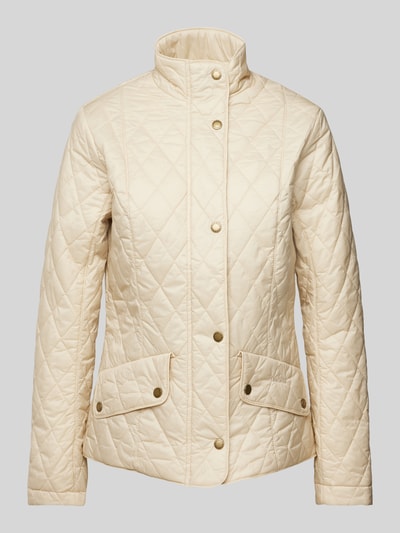 Barbour Steppjacke mit Stehkragen Modell 'Flyweight Cavalry' Kitt 1