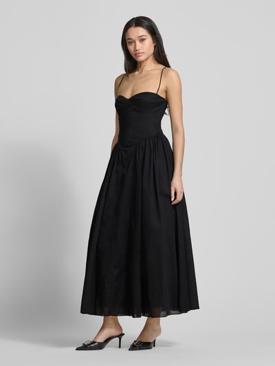 Bardot Abendkleid mit Spaghettiträgern Modell 'ESTIE' Black 1