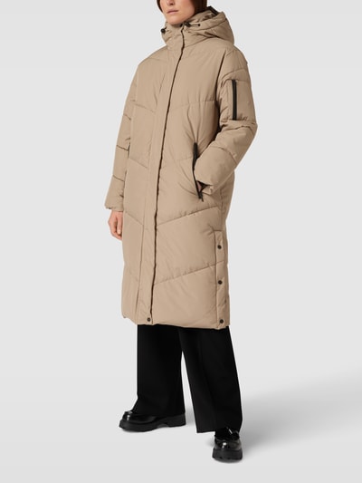 Jake*s Collection Gewatteerde jas met capuchon Leem - 4