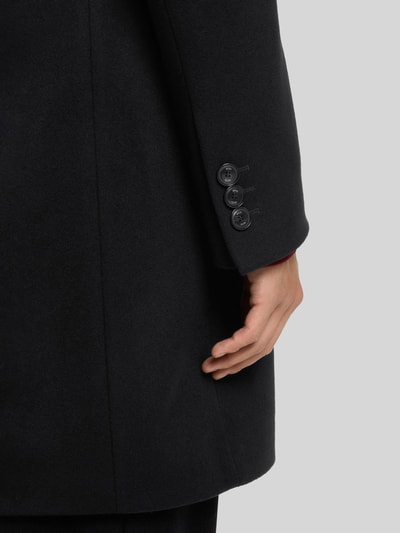 BOSS Slim Fit Wollmantel mit Reverskragen Modell 'HYDE' Black 6