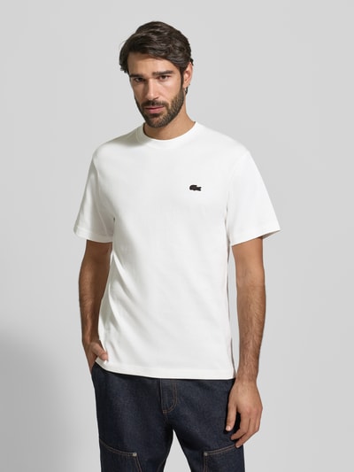 Lacoste T-shirt o kroju regular fit z czystej bawełny model „LOURD” Biały 4
