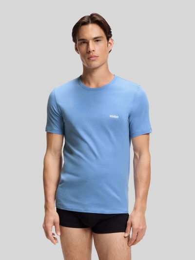 HUGO T-shirty o kroju regular fit z czystej bawełny w zestaw 3 szt. Niebieski 2