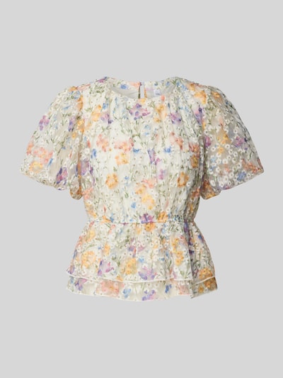 YAS Blusenshirt mit Puffärmeln Modell 'LEANNA' Weiss 2