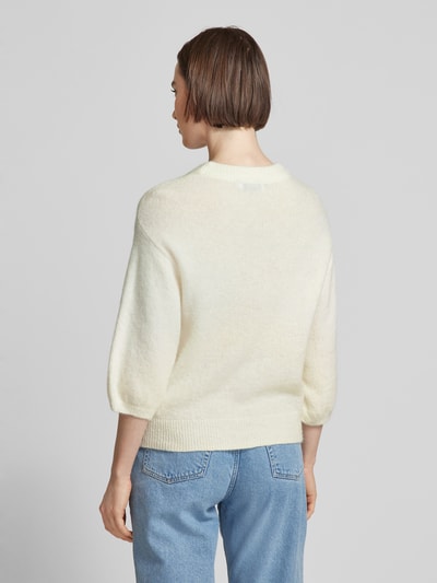 MSCH Copenhagen Gebreide pullover met 3/4-mouwen, model 'Petrinelle' Offwhite - 5