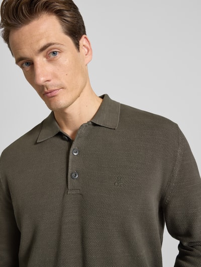 Marc O'Polo Regular Fit Strick-Shirt aus reiner Baumwolle Khaki 3