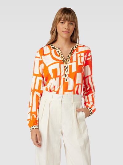 Emily Van den Bergh Bluse in Two-Tone-Machart Modell 'Schlupf' Orange 4