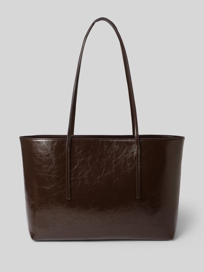 Produktfoto, brązowa Henkeltasche mit Label-Detail od CK Calvin Klein, gładka faktura, prostokątny kształt