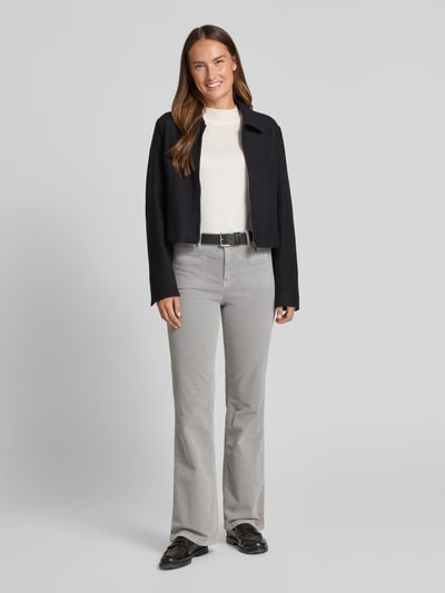 OPUS PANTS Flared Fit Cordhose mit Pattentaschen Modell 'Melly' Hellgrau 1
