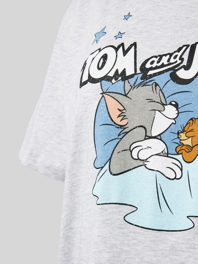 Jake*s Casual T-Shirt mit Tom&Jerry®-Print Hellgrau Melange 2