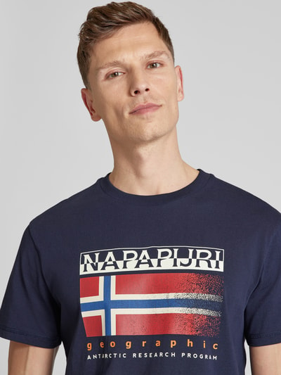 Napapijri T-Shirt mit Label- und Statement-Print Modell 'S-KREIS' Marine 3