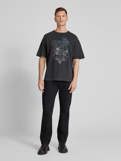 THE KOOPLES T-shirt met labelprint Zwart - 1