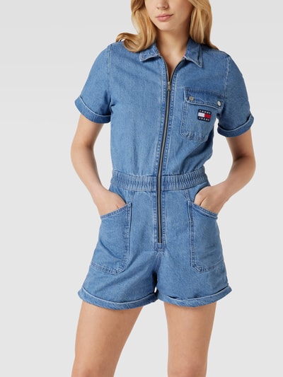 Tommy Jeans Playsuit met labelpatch Blauw - 4