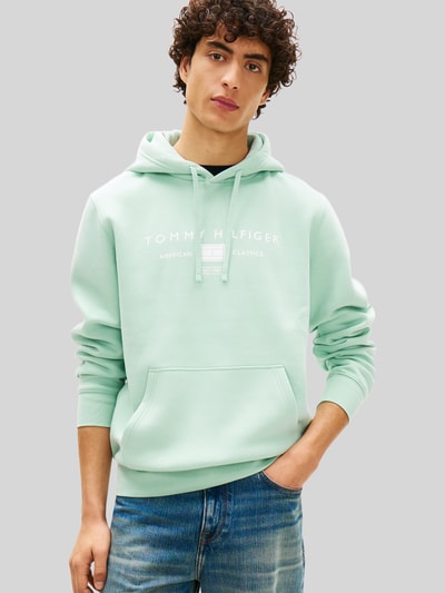 Tommy Hilfiger Regular Fit Hoodie mit Logo-Print Mint 4