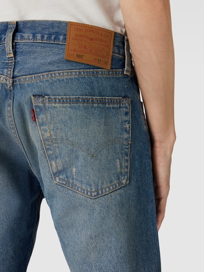 Levi's® Jeansy z prostą nogawką i 5 kieszeniami model ‘501 MISTY LAKE’ Jeansowy niebieski 3