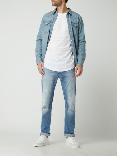 Jack & Jones Shirt met lange mouwen van biologisch katoen, model 'Noa' Wit - 1