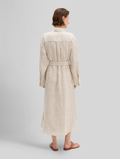 Marc O'Polo Figurumspielendes Hemdblusenkleid aus reinem Leinen Weiss 5