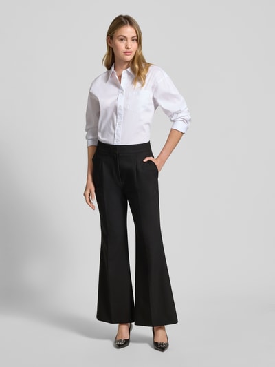 HUGO Wide leg stoffen broek met viscose, model 'HAMAIA' Zwart - 1