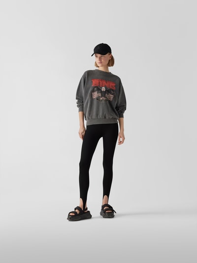 Anine Bing Leggings mit Label-Print Schwarz 1