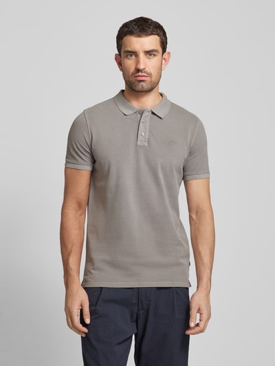 JOOP! Jeans Regular fit poloshirt in effen design, model 'Ambrosio' Zilver - 4