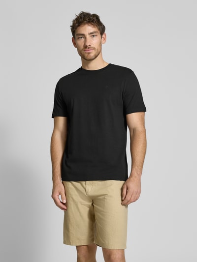 Scotch & Soda T-Shirt mit Logo-Stitching Black 4