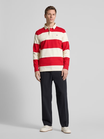 Gant Sweatshirt mit Polokragen Modell 'RUGGER' Rot 1