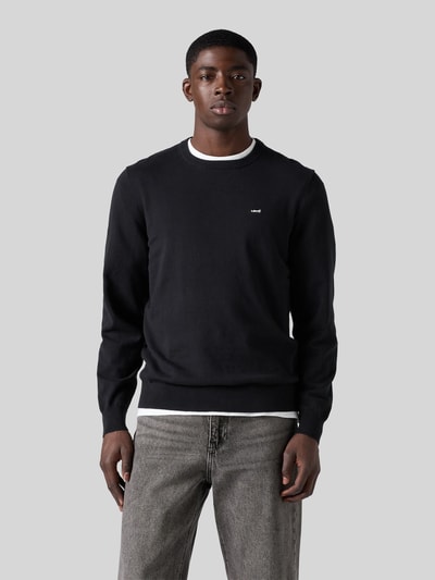 Levi's® Regular Fit Pullover aus Baumwoll-Mix mit Logo-Stitching Black 4