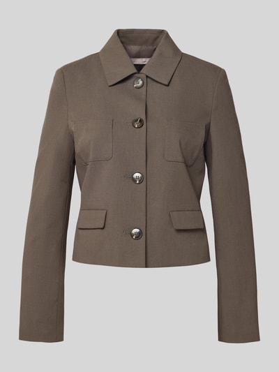 Christian Berg Woman Selection Regular Fit Blazer mit Viskose-Anteil und Umlegekragen Dunkelbraun 2
