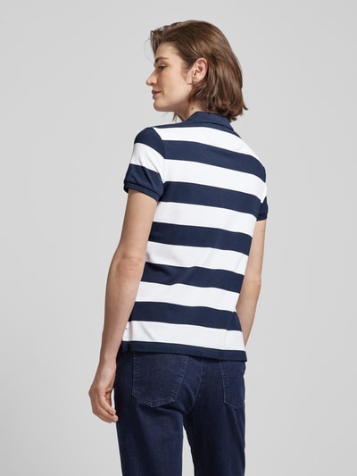 Montego Regular fit poloshirt met blokstrepen Donkerblauw - 5