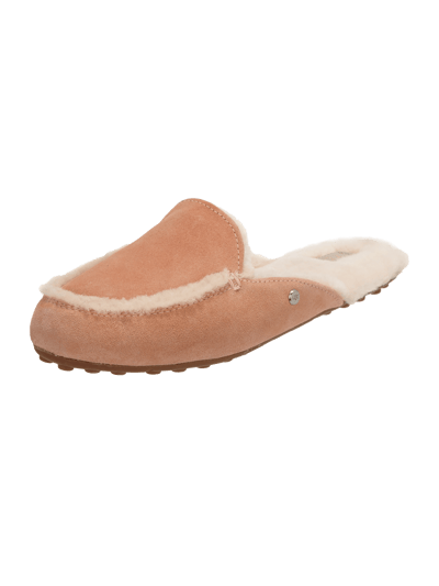 UGG Slipper 'Lane' aus Leder mit Lammfellfutter Apricot 1