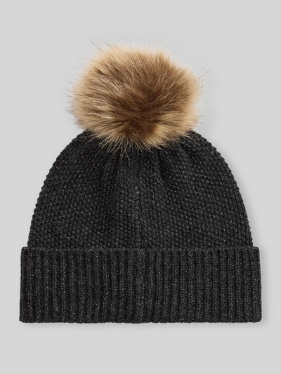 Lauren Ralph Lauren Muts met pompon van bont Donkergrijs - 2