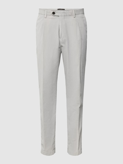 Windsor Chino met structuurmotief, model 'Flero' Lichtgrijs - 2