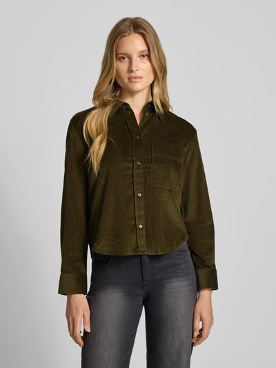 Marc O'Polo Comfort fit overhemdblouse van puur katoen Kaki - 4