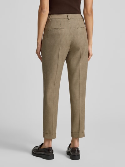 JOOP! Slim fit pantalon met persplooien, model 'PANTHEA' Middenbruin - 5