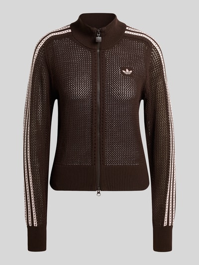 adidas Originals Bluza treningowa w fasonie krój slim fit o wyglądzie dzianiny model 'FIREBIRD' Czekoladowy 2