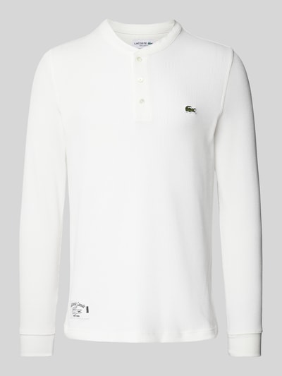 Lacoste Longsleeve mit Label-Detail Offwhite 2