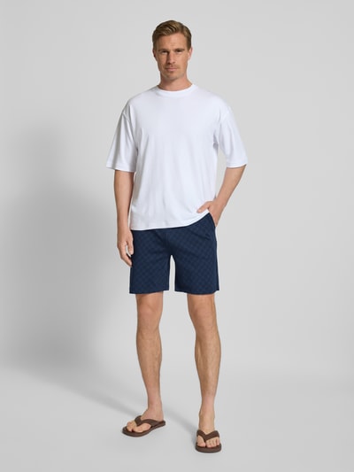 JOOP! Collection Sweatshorts met elastische band en tunnelkoord Marineblauw - 1