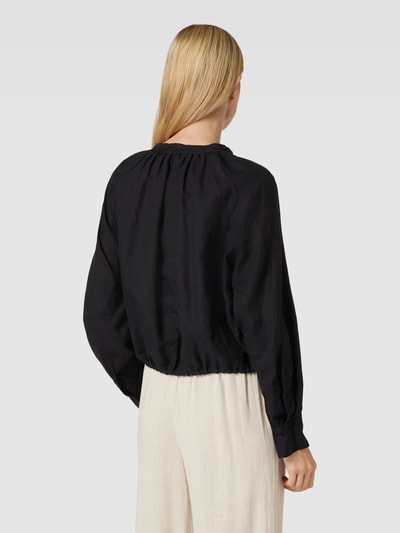 Marc O'Polo Bluse mit Schlüsselloch-Ausschnitt und Schnürung Black 5