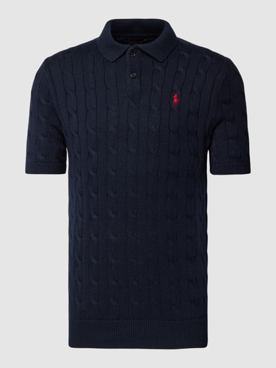 Polo Ralph Lauren Poloshirt mit kurzer Knopfleiste Marine 2