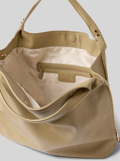 Produktfoto, Damen Handtasche in Leder-Optik von Liu Jo White in Beige, Magnetverschluss, Reißverschlussfach innen, strukturierte Oberfläche