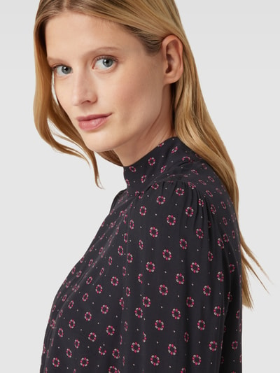 Jake*s Casual Blouse met opstaande kraag Zwart - 3