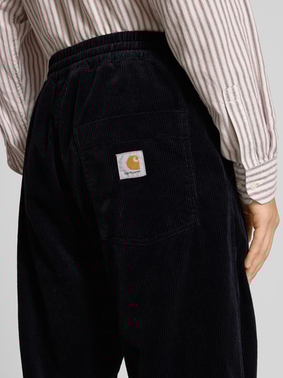 Carhartt Work In Progress Corduroy broek met elastische band, model 'FLOYDE' Marineblauw - 3
