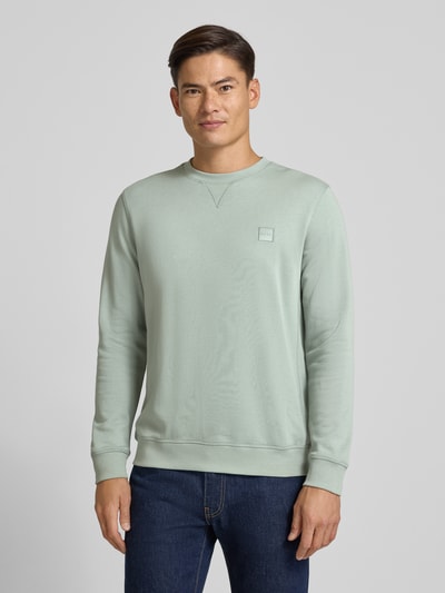 BOSS Orange Regular Fit Sweatshirt aus reiner Baumwolle Modell 'WESTART' Mint 4