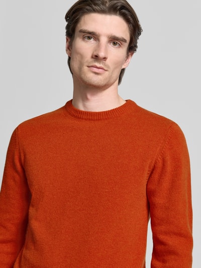 Casual Friday Sweter z dzianiny o kroju oversized z prążkowanymi wykończeniami Pomarańczowy 3